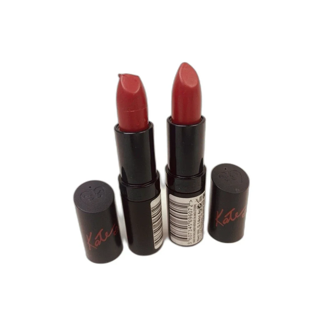 Rimmel Kate Lasting Finish Lipstick #10 Rossetto Red Discontinued 2 Pack Damaged
